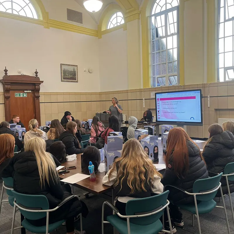 Younique Talent hairdressing training session